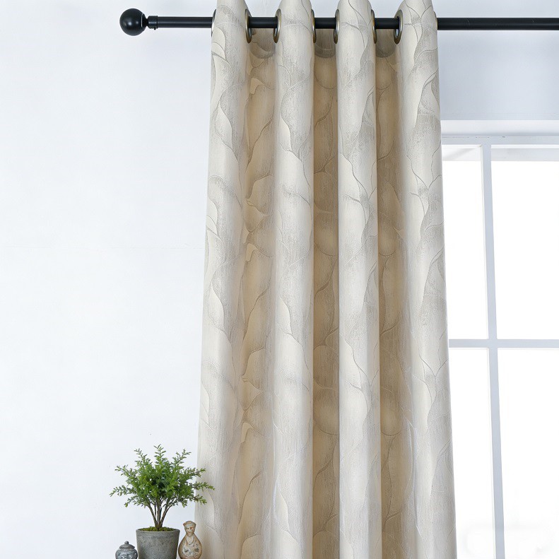 Oatmeal Wave Jacquard Curtains